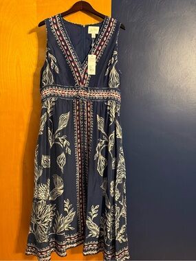 Lilly Pulitzer Daniella Midi Dress with Magenta and White Trim